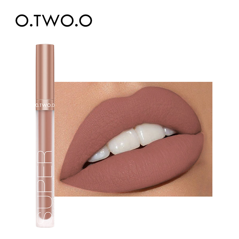 O.TWO.O 12 Colors Matte Waterproof Long Lasting Nude Liquid Lipstick Velvet Texture Lipgloss