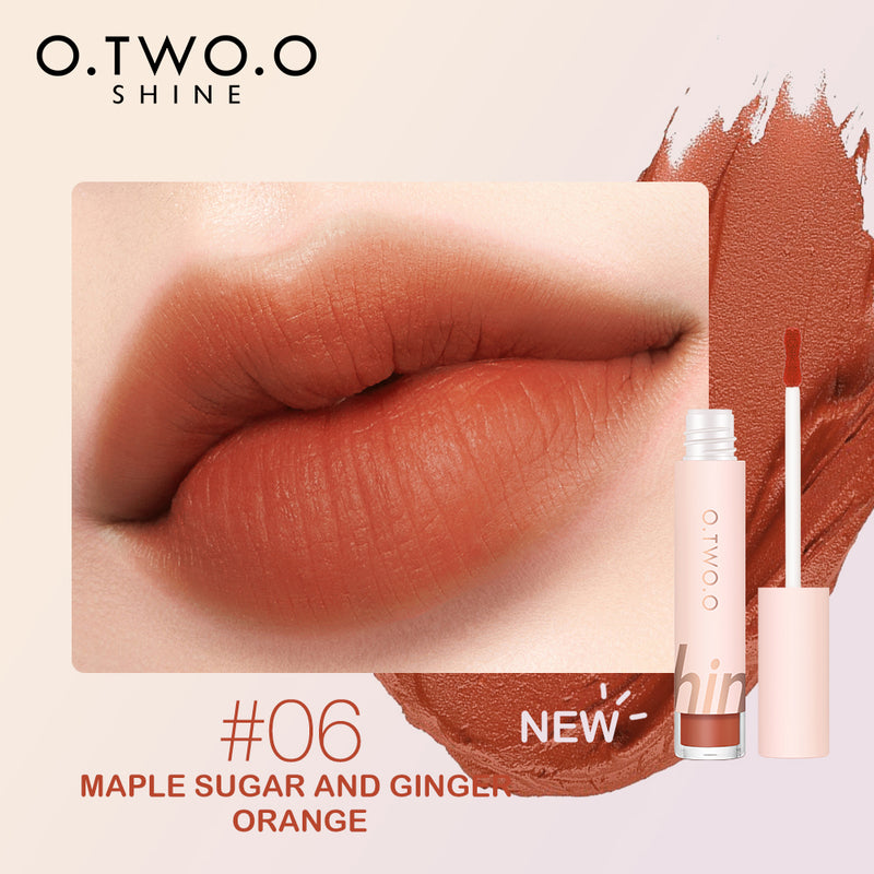 O.TWO.O SHINE Series 8 Colors Lip Mud Soft Velvet Matte lipstick