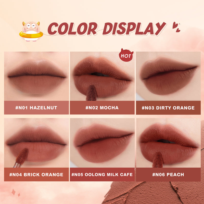 Banxeer Lipgloss 12 Color Lip Mud Matte Mousse Texture Lip Gloss