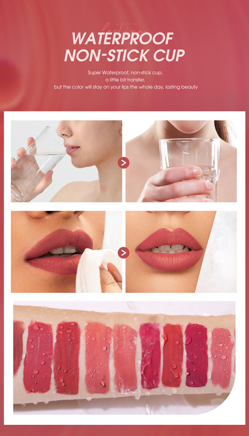 O.TWO.O New Arrival 12 Colors Matte and Strong Waterproof Lip Gloss