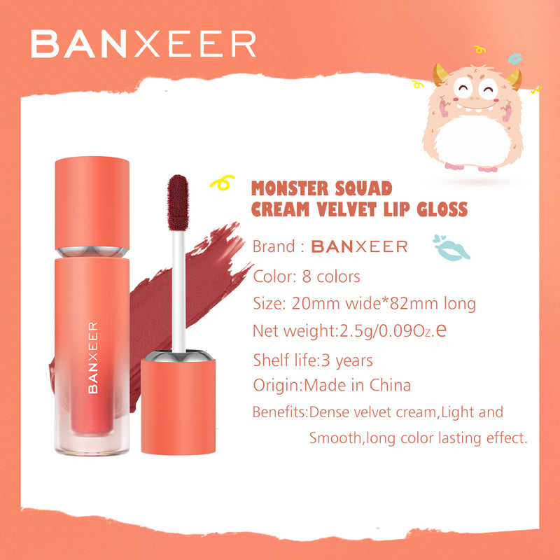 BANXEER New Arrival Monster Squad Cream Velvet Lip Gloss