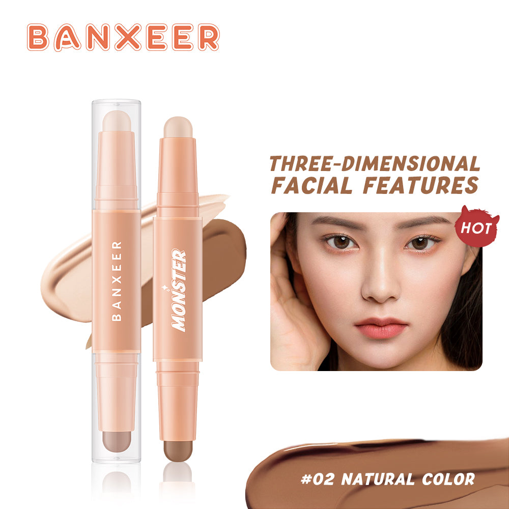 Banxeer Contour Stick 4 Color 2 IN 1 Bronzer Stick Face Shading Stick
