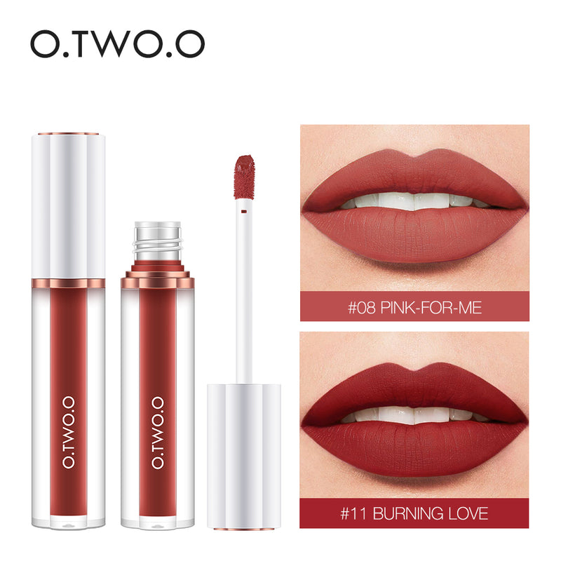 O.TWO.O 12 Colors Cruelty Free Matte Liquid Lipstick Velvet Lipgloss