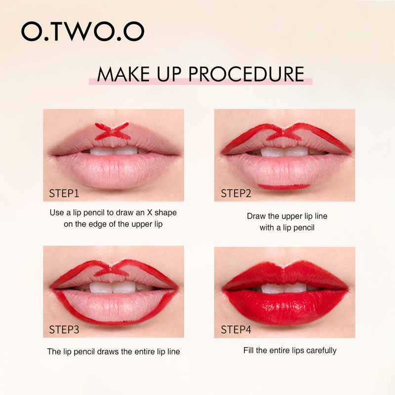 O.TWO.O Waterproof Long Lasting Moisturizing Lipstick Fine Texture Matte Lip stick Vegan