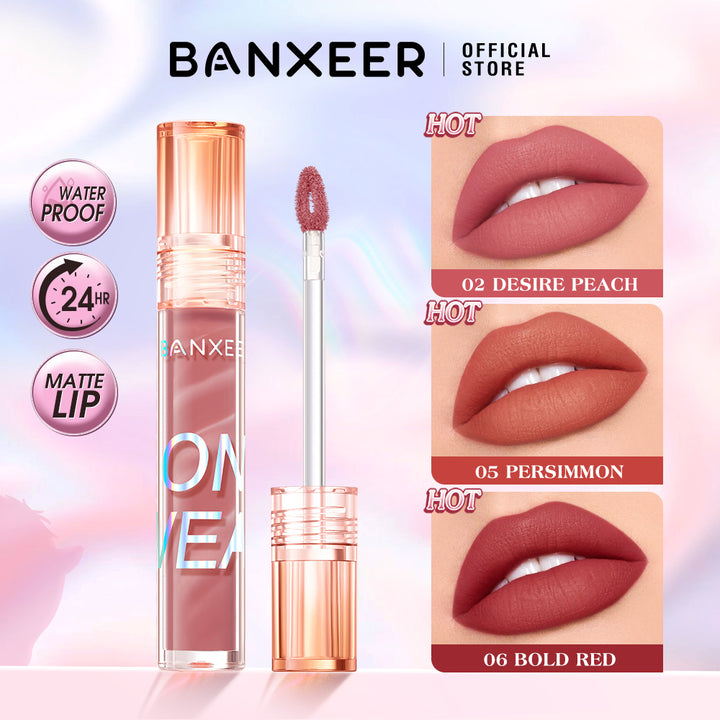 Banxeer Marble Texture Matte Finish Super Stay Lip Gloss For