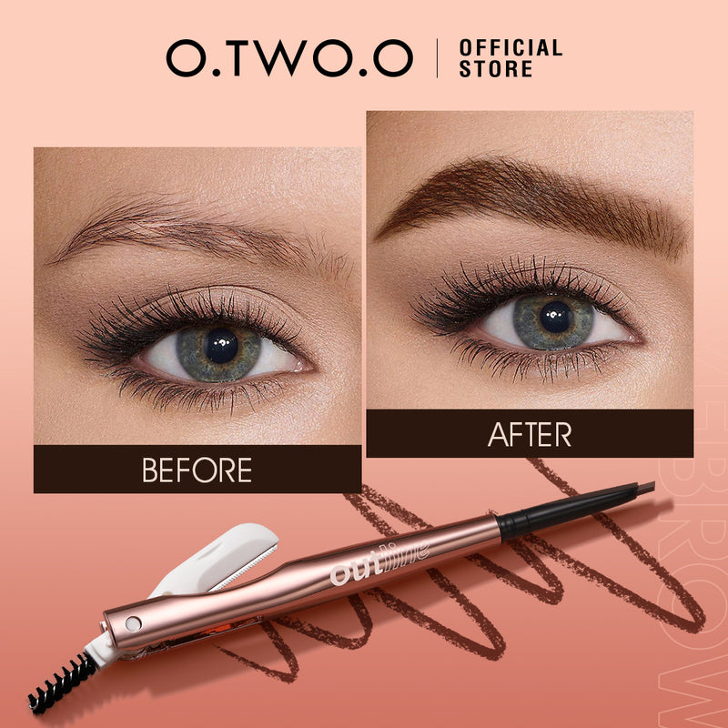 O.TWO.O 3 IN 1 Eyebrow Pen with Eyebrow scraper, brush, eyebrow pencil