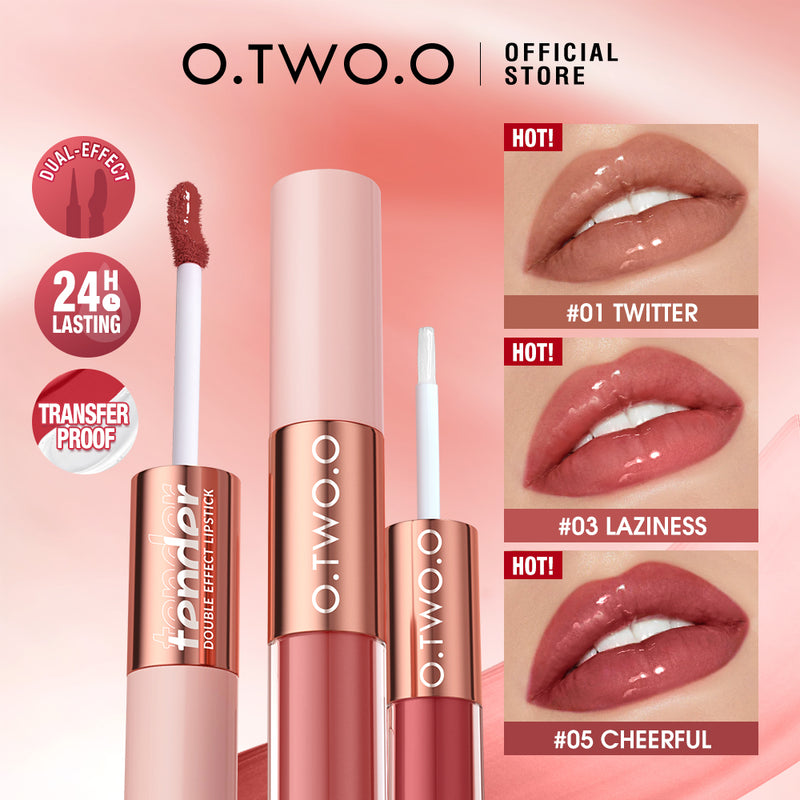 O.TWO.O 2 IN 1 Matte Long Wear Lip Gloss Clear Moisturizing Lip Oil Wholesale Supplier