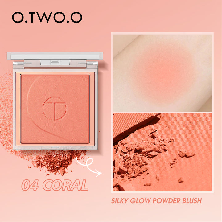O.TWO.O High Pigment 6 Natrual Color Blush Pallete Pink Blush Powder W