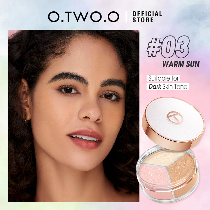 O.TWO.O New Arrival Face Setting Powder 3 Color Fine Powder Oil Contro