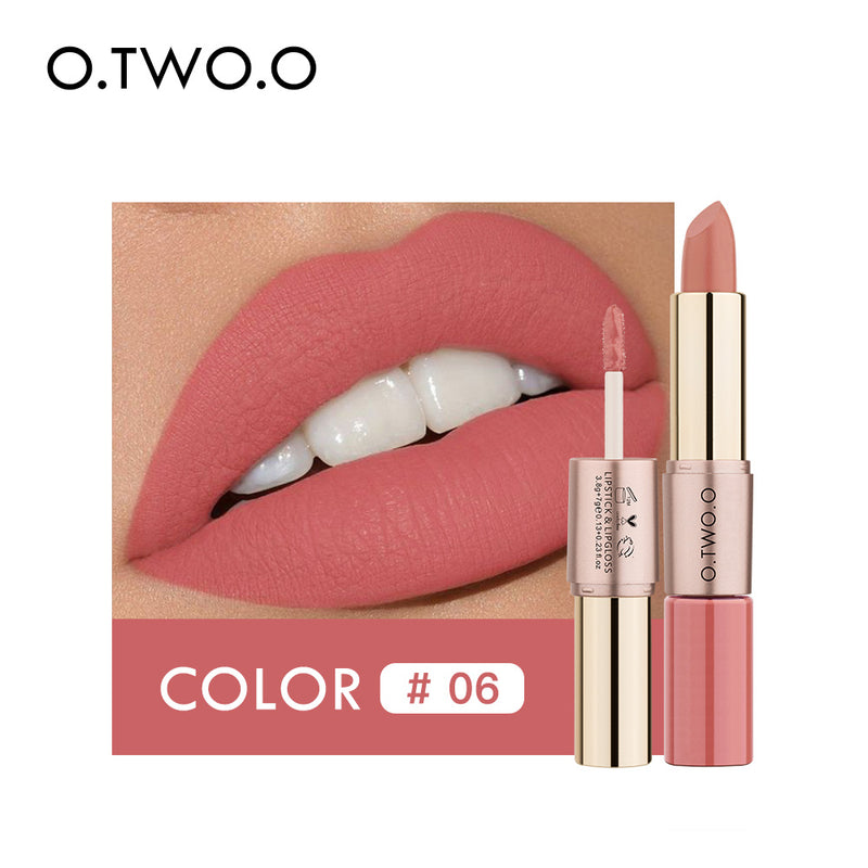 O.TWO.O 2 in 1 Matte Liquid Lipstick 12 Colors High Pigmented Long Lasting Lipstick