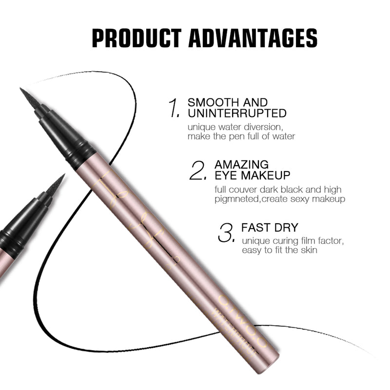 O.TWO.O Eyeliner Waterproof Black Liquid Eyeliner Pen Leak-proof Long Lasting Eye Liner