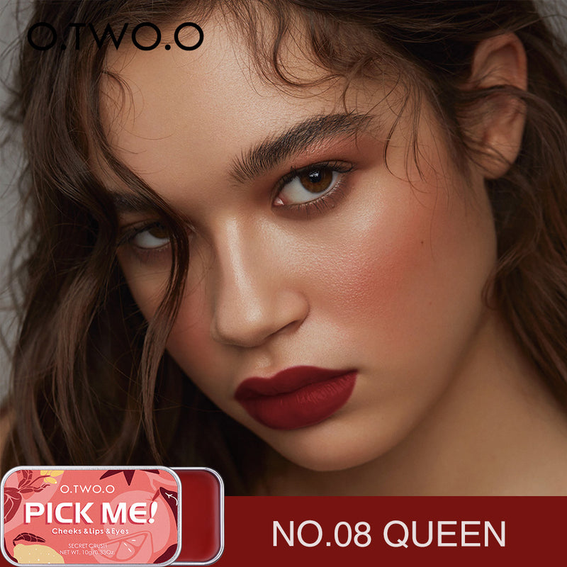 O.TWO.O 2021 New Arrival Multiple Uses Face Blusher High Pigment Makeup Cream for Cheek Lips Eyes