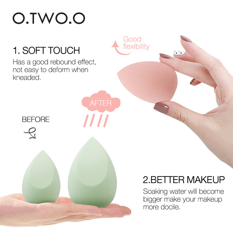 O.TWO.O Makeup Puff Set 5 pcs with different shape makeup puff