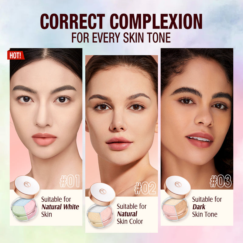 O.TWO.O New Arrival Face Setting Powder 3 Color Fine Powder Oil Control Makeup Loose Powder