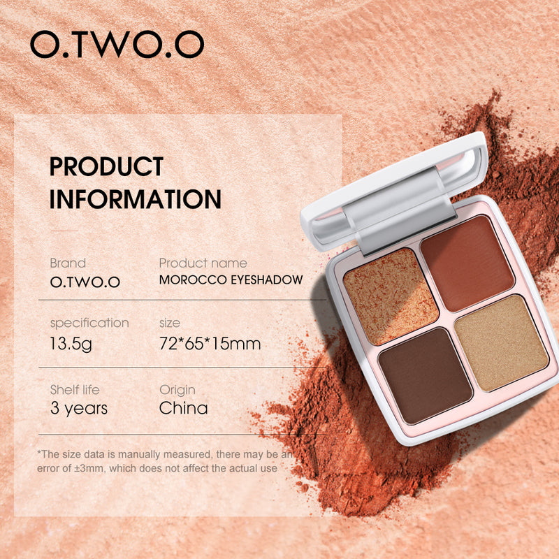 O.TWO.O Morocco series 4 color Eye Shadow Matte & Shimmer color