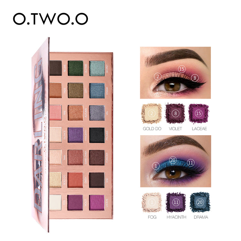 O.TWO.O  New 21 Color High Pigment Drama Dream Eyeshadow Palette Matte Shimmer Metallic Eyeshadow