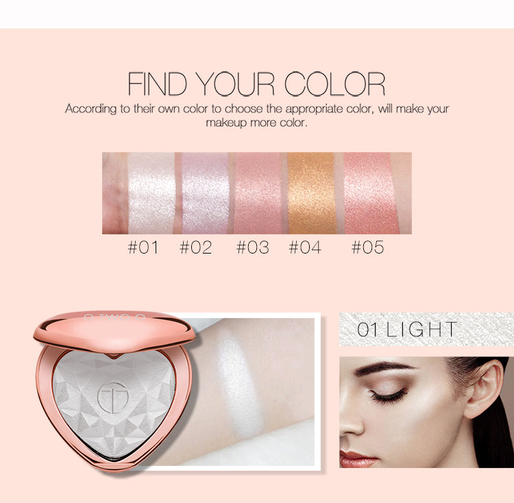 O.TWO. O 5 Colors Facial Glowing Illuminator Powder Bronzer Highlighter Makeup